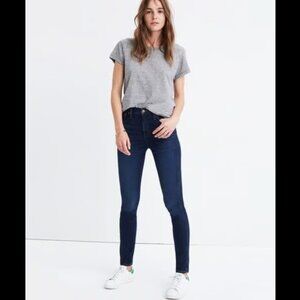 MADEWELL 10" HIGH RISE SKINNY JEANS HAYES DARK DISTRESS WASH NWT $128 26 w
